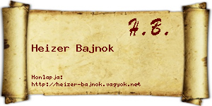 Heizer Bajnok névjegykártya